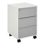HomCom Cajonera de Oficina y Hogar de Madera Móvil con Ruedas y 2 Cajones - Negro - 41x39x58cm(c-1)