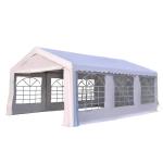 Outsunny Gazebo de Jardín 6x3m Pabellón con 6 Paredes de Malla Extraíbles Cremallera y Techo Estilo Catedral para Fiestas Eventos Reuniones Blanco(c-3)