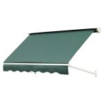 Outsunny Toldo Plegable de Ventana 197x250x200/300cm Montando en la Pared para Exterior Extensible Altura Regulable con Manivela Color Azul y Blanco(c-1)