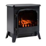 HOMCOM Chimenea Eléctrica de Pie Calefactor Estufa 900/1800W Llama LED 36.5x24x41.5cm(c-1)