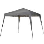 Outsunny Carpa Plegable 3x3m Cenador de Jardín Diseño Pop Up de Acero y Cubierta de Tela Oxford Gris(c-2)