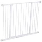PawHut Barrera de Seguridad Extensible Puertas y Escaleras Metálica para Perros y Bebé Barrera Puertas Mascota 72-107x76cm(c-2)