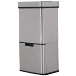 HOMCOM Cubo de Basura Apertura Automática Sensor Papelera Reciclaje para Cocina Dormitorio 72L Acero Inox(c-1)