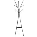 HomCom® Perchero de Pie Metálico para Colgar Ropa Bolsas 9 Ganchos con Estante Forma de Árbol Perchero Vintage 45x45x180cm Blanco(c-2)