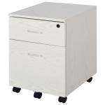 Vinsetto HOMCOM Archivador Móvil para Archivos A4 con Ruedas Gabinete de Archivos Suspendidos con 2 Cajones y Cerradura 40x45x55,6 cm Blanco(c-2)