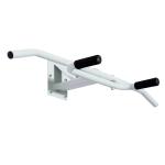 HOMCOM Barra Fija de Tracción Mural Barra Dominada Pared para Ejercicio Musculación 118x44x20cm Acero Blanco(c-1)