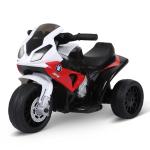 HOMCOM Motos para Niños eléctricas con licencia BMW S1000RR Trimoto para Niños +18 Meses con Luces y Música 66x37x44 cm Negro(c-1)