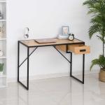 HOMCOM Mesa de Escritorio Multifuncional Mesa de Computadora con Patas en Forma de Marco Rectangular 110x45x76 cm Color Madera(c-3)