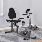 HOMCOM Bicicleta Elíptica de Fitness con Pantalla LCD y Resistencia Bidireccional Ajustable de 8 Niveles Portavasos Volante de Inercia de 7 kg y 2 Ruedas 103x71x157 cm Negro(c-1)
