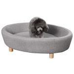 PawHut Sofá para Mascotas Sofá para Perros Pequeños y Medianos Cubierto de Terciopelo con Funda Extraíble 74x48,5x31cm(c-1)