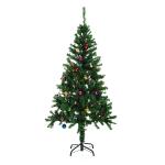 HOMCOM Árbol de Navidad 180cm Artificial Pino con Adornos Decorativos 48 Pcs y Soporte Metálico Color Verde Árbol Realista para Decoración Navidad(c-2)