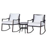 Outsunny Set de 2 Sillas de Comedor de Jardín Plegables de Aluminio con Respaldo Alto Ajustable de 8 Niveles y Reposabrazos Transpirable 65x55x107 cm Gris(c-2)