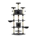 PawHut Árbol para Gatos Rascador Gato de 4 Pisos con Poste para Arañar Cueva Espaciosa Múltiples Plataformas Juguetes Divertidos 112x75x40 cm Beige(c-1)