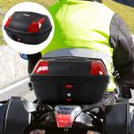 HOMCOM Maletero de Scooter Baúl de Moto para 1 Casco Integral y 1 Medio Capacidad de 48 L Cerradura con 2 Llaves Accesorios 58x44,5x33,5cm(c-2)