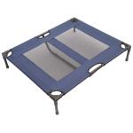 PawHut Cama para Mascotas Interior y Exterior 76x61x18cm Cama para Perros Desmontable Portátil Color Azul y Negro(c-2)