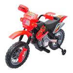HOMCOM Moto Electrica Infantil Bateria 6V Recargable Niños 3 Años Cargador y Ruedas Apoyo Color Verde(c-1)