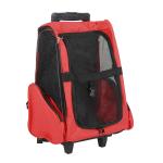 PawHut Transportin Carrito Perro 2 en 1 Mochila Carrito 36x30x49 cm Mascotas Perro Gato Verde(c-2)