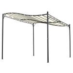 Outsunny Pabellón Cenador 3x3x2.65m Gazebo de Acero y Tela de poliéster 180g / m² - Color Crema y Negro(c-1)