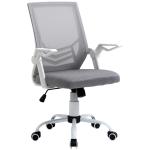 Vinsetto Silla de Oficina Ergonómica Silla Escritorio Giratoria con Altura Ajustable Reposabrazos Abatible Soporte Lumbar y Respaldo Transpirable 62,5x55x94-104 cm Azul(c-4)