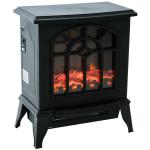 HOMCOM Chimenea Eléctrica de Pie Calefactor Estufa 900/1800W Llama LED 36.5x24x41.5cm(c-2)
