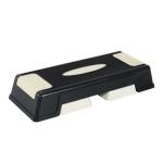 HOMCOM Tabla de Step Ajustable y Antideslizante para Fitness - Color Negro y Gris - Plástico - 80x31x10/15/20cm(c-3)
