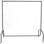 HOMCOM Colgador de Ropa Perchero Colgador 150x60x170 cm Organizador Armarios con Ruedas Hierro Negro(c-1)