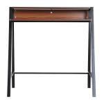 HOMCOM Mesa de Ordenador Escritorio para Hogar de Estilo Industrial 84x45x85cm Nogal(c-2)