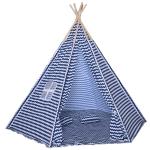 HOMCOM Tienda de Campaña para Niños Tipi Infantil Estilo Indio con Ventana Cubierta de Suelo y 2 Almohadas Bolsa de Tranporte Interior y Exterior 200x200x170 cm Rosa(c-2)