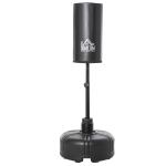 HOMCOM Saco de Boxeo de Pie con Soporte Ajustable en Altura de 3 Niveles y Base Rellenable de Arena 45 kg o Agua 30 kg Acero para Hogar Gimnasio Ø68x150-170 cm Negro(c-4)