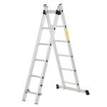 Escalera Multiusos Plegable Escalón Caballete 5 en 1 Portátil con 2 Placas de Plataforma Pie Antideslizante 6 Interruptores Bisagra 70x61x11cm(c-3)