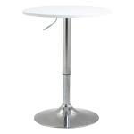 HOMCOM Mesa de Bar Regulable en Altura con Base Redonda y Antideslizante para Cocina Comedor Ø60x69-93 cm Negro(c-1)
