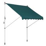 Outsunny Toldo para Balcón Ajustable 200x150cm con Patas Telescópicas de Suelo a Techo Perfecto para Puertas y Ventanas Color Verde(c-1)
