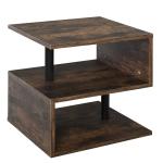 HOMCOM Mueble Auxiliar de Estilo Industrial Retro con Gran Cajón Estante Abierto Superficie Espaciosa Marco de Metal Mesa Multifuncional 73x45,5x76 cm(c-3)