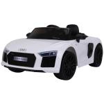 HOMCOM Coche Eléctrico para Niño 3+ Años Audi R8 con Mando a Distancia MP3 USB Luces y Sonidos Apertura de Puerta 123x71x49cm Carga 30kg Color Rojo(c-1)