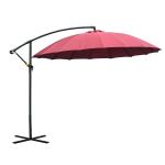 Outsunny Sombrilla Doble Parasol Grande Inclinable para Jardín Patio Terraza Playa con Manivela Abrir y Cerrar Fácilmente 270x440x250cm(c-1)