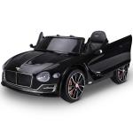HOMCOM Coche Eléctrico 2 Modos de Control con Música Faros Brillantes Retroceder Bentley GT Licencia para Niños de +3 Años Automóvil Infantil 108x60x43 cm Blanco(c-1)
