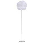 HOMCOM Lámpara de Pie Ajustable en Altura de 130-180 cm con Interruptor de Pie Necesaria Bombilla E27 Máx. 40 W Excluida y Pantalla Giratoria 360° Dormitorio Blanco(c-2)
