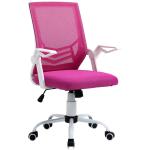 Vinsetto Silla de Oficina Ergonómica Silla Escritorio Giratoria con Altura Ajustable Reposabrazos Abatible Soporte Lumbar y Respaldo Transpirable 62,5x55x94-104 cm Azul(c-1)