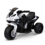 HOMCOM Motos para Niños eléctricas con licencia BMW S1000RR Trimoto para Niños +18 Meses con Luces y Música 66x37x44 cm Negro(c-2)