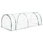 Outsunny Invernadero Transparente para Jardín o Terraza - Acero, Plástico y Polietileno - 200x100x80 cm(c-1)