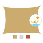 Outsunny Toldo Vela Rectángulo Color Rojo Sombrilla Parasol Terraza Jardin Camping 3x4m(c-2)