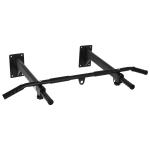HOMCOM Barras Paralelas Ancho Ajustable Dip Station para Calistenia y Entrenamiento Gimnasio con Asas Antideslizantes de Acero 89-99x62x72 cm Negro(c-2)