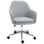 Vinsetto Silla de Oficina Ergonómica Silla Escritorio Giratoria con Altura Ajustable Reposacabezas Reposabrazos y Respaldo Acolchados 61,5x52,5x118-126 cm Marrón(c-2)