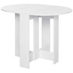 HOMCOM Mesa Plegable de Comedor con Tabla Abatible y 2 Ruedas Mesa Auxiliar Multifuncional para Estudio Cocina 118x70x76,5 cm Roble(c-3)