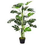 Outsunny Árbol de Ficus Artificial de 145 cm de Altura 756 Hojas con Maceta para Decoración de Hogar Interiores y Exteriores Verde(c-10)