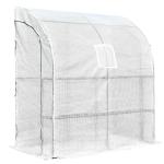 Outsunny Invernadero de Jardín 4x2x2m Huerto Tipo Túnel 6 Ventanas Cultivos Plantas y Verduras Cubierta PE 140g/㎡(c-1)