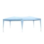 Outsunny Carpa Plegable en Acordeón 5,91x2,97x2,55 m con Toldo Bolsa Transporte Incluida Cenador Gazebo de Acero Tela Oxford Resistente al Agua Color Azul(c-3)