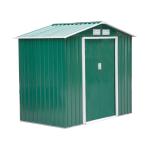Outsunny Caseta de Jardín de 4,1m² Cobertizo Exterior para Almacenar Herramientas con Puertas Correderas de Acero Galvanizado 236x174x190 cm Amarillo Mostaza(c-1)