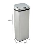 HOMCOM Cubo de Basura Apertura Automática Sensor Papelera Reciclaje para Cocina Dormitorio 72L Acero Inox(c-2)