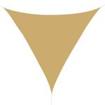 Outsunny Toldo Vela 5x5x5m Triángulo Color Crema Sombrilla Parasol Terraza Jardín Camping(c-3)